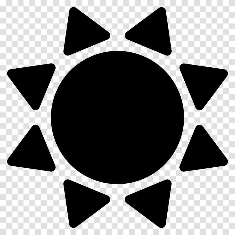 Sun Black Shape Variant Icon Free Download, Stencil, Label Transparent Png