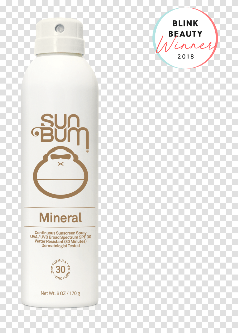 Sun Bum Mineral Sunscreen Spray, Bottle, Milk, Beverage, Drink Transparent Png