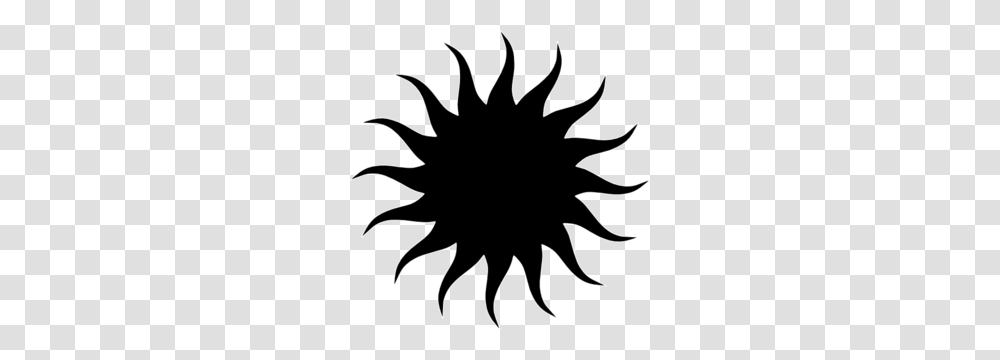 Sun Clipart Black And White, Plant, Leaf, Tree, Silhouette Transparent Png