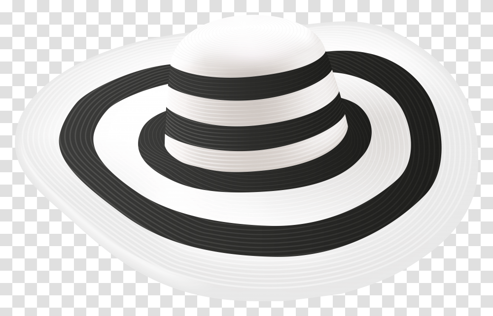 Sun Clipart Black And White Santa Hat Jpg Black And Circle, Apparel, Sombrero, Rug Transparent Png