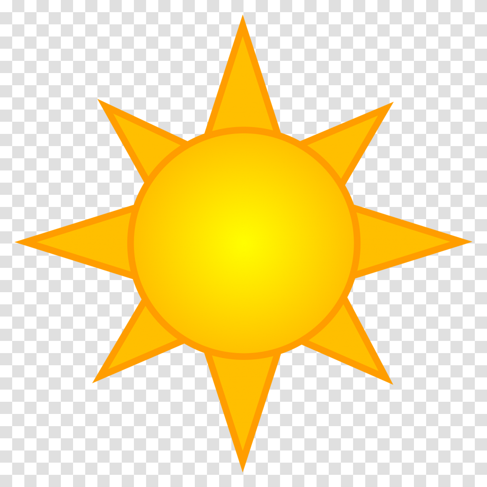 Sun Clipart Images Black And White Colorful, Outdoors, Nature, Sky, Star Symbol Transparent Png