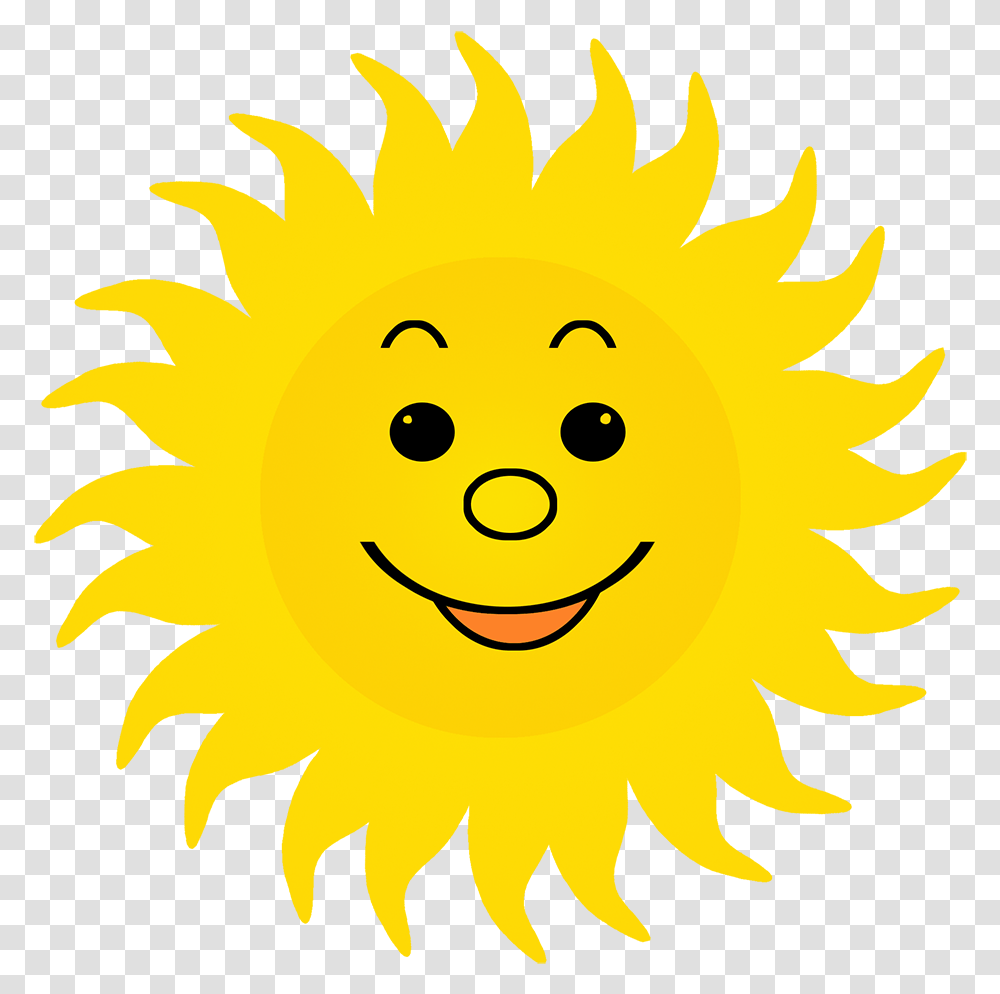 Sun Clipart Lots Of Rays Smiling Decal, Nature, Outdoors, Sky Transparent Png