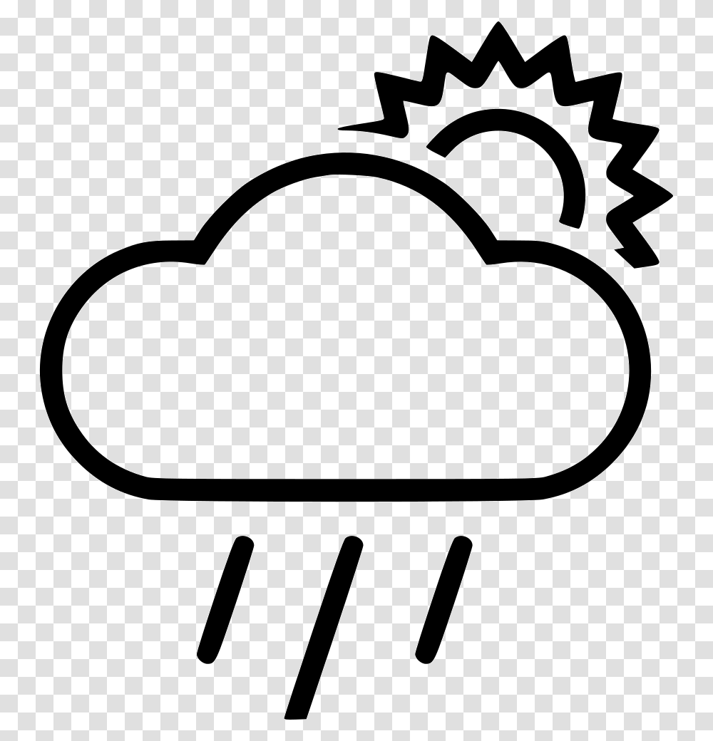 Sun Cloud Rain Sign, Stencil, Label, Sticker Transparent Png