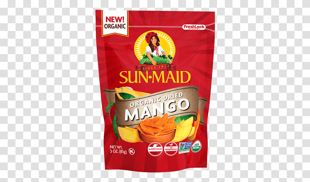 Sun Maid Organic Dried Mango 3 Oz, Person, Plant, Food, Fruit Transparent Png