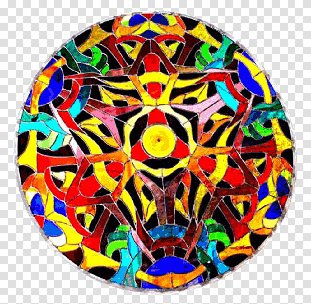 Sun Mandala Circle, Stained Glass Transparent Png