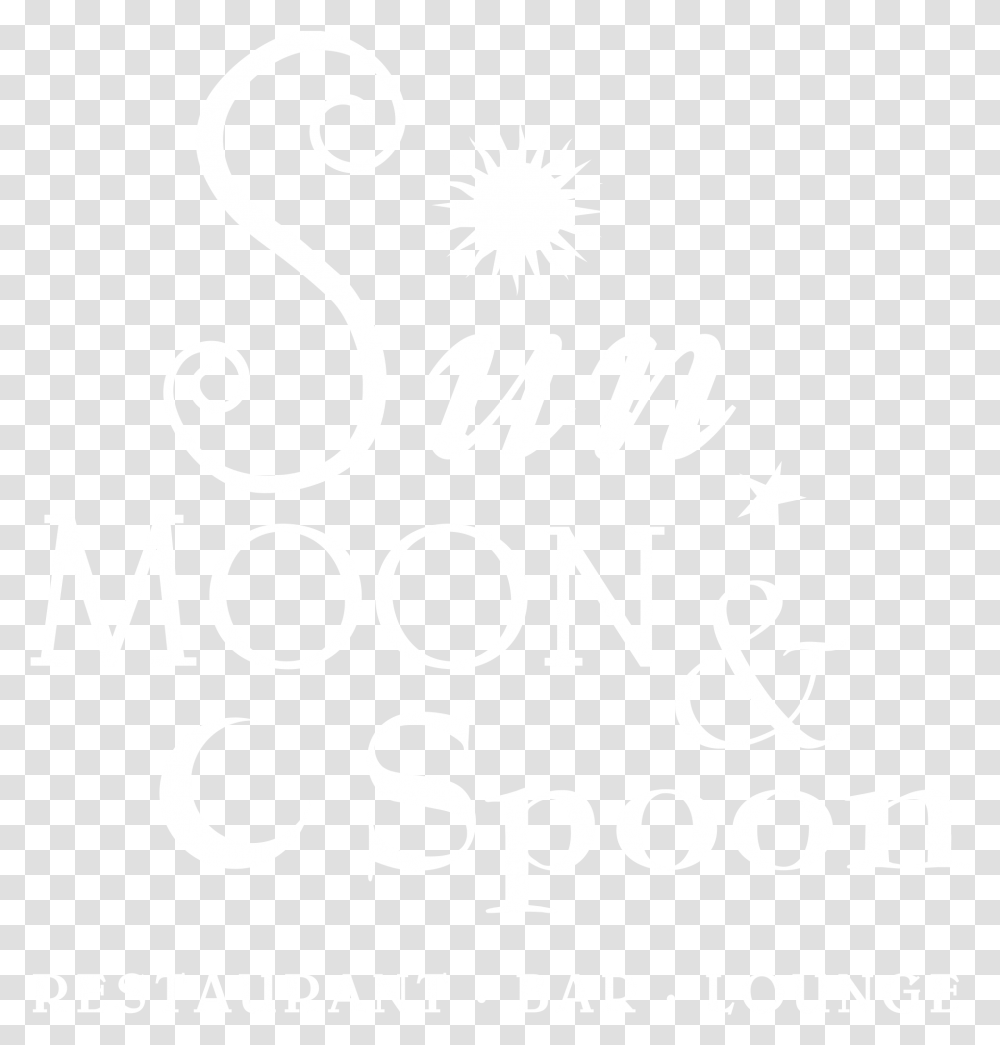 Sun Moon Amp Spoon Logo Black And White Johns Hopkins White Logo, Alphabet Transparent Png
