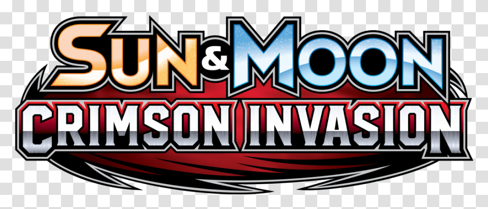 Sun Moon Crimson Invasion Pokemon Sun And Moon Crimson Invasion Logo, Word, Text, Lighting, Vehicle Transparent Png