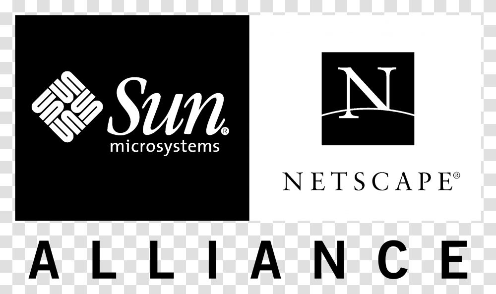 Sun Netscape Alliance Logo Black And White Graphic Design, Triangle, Trademark Transparent Png