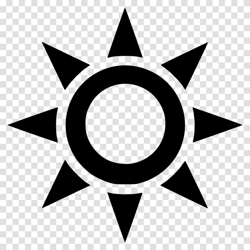 Sun Outline Comments Black Sun, Cross, Star Symbol Transparent Png