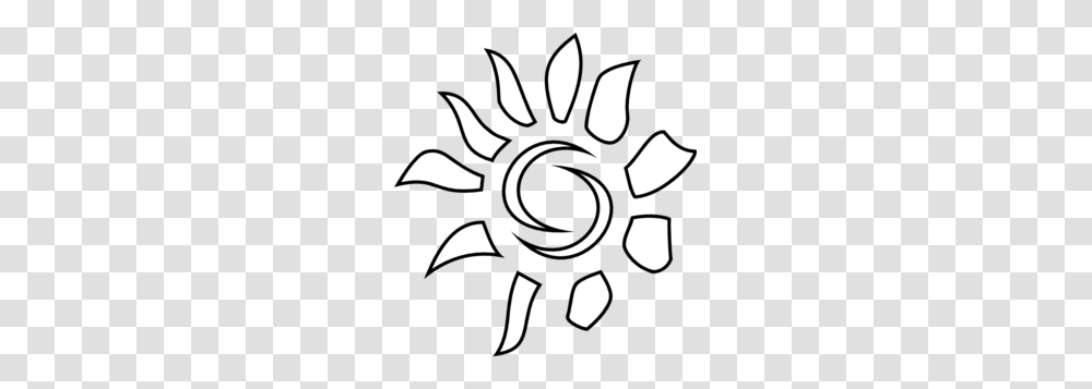 Sun Pattern Outline Clip Art, Stencil, Machine Transparent Png