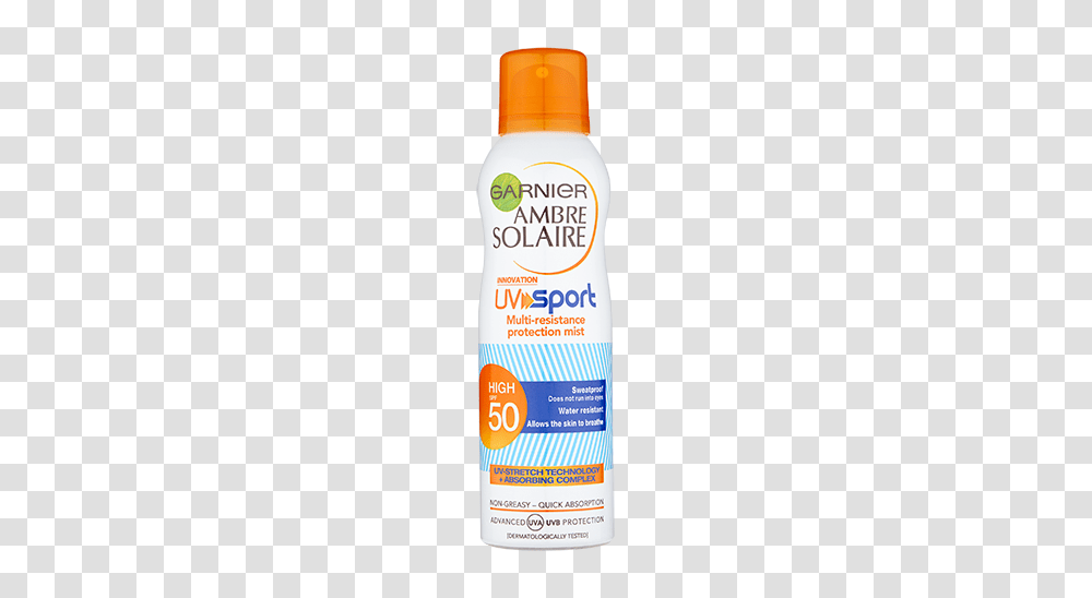 Sun Protection Mist Spray Uv Sport Garnier, Sunscreen, Cosmetics, Bottle, Flyer Transparent Png