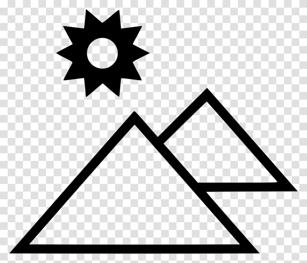 Sun Pyramids Egyptian Culture Egypt Icon Free Download, Triangle, Stencil, Star Symbol Transparent Png