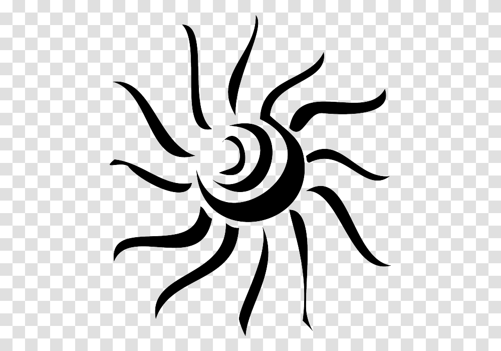 Sun Rays Clip Art Black And White Sun Tattoo, Antelope, Wildlife, Mammal, Animal Transparent Png
