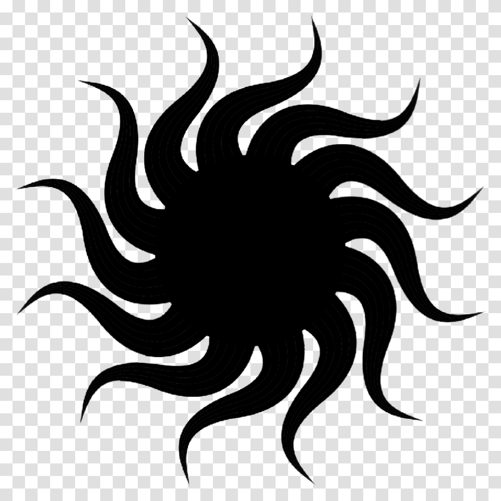 Sun Rays Clipart Black And White Black Shadow Sun, Gray, World Of Warcraft Transparent Png