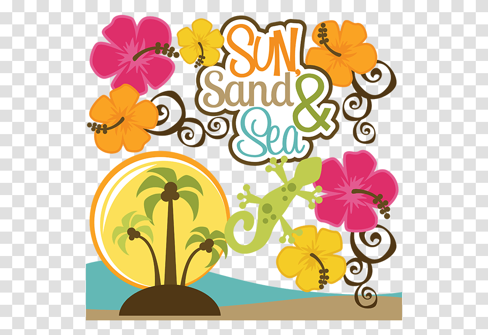 Sun Sand And Sea Cliparts, Floral Design, Pattern, Plant Transparent Png