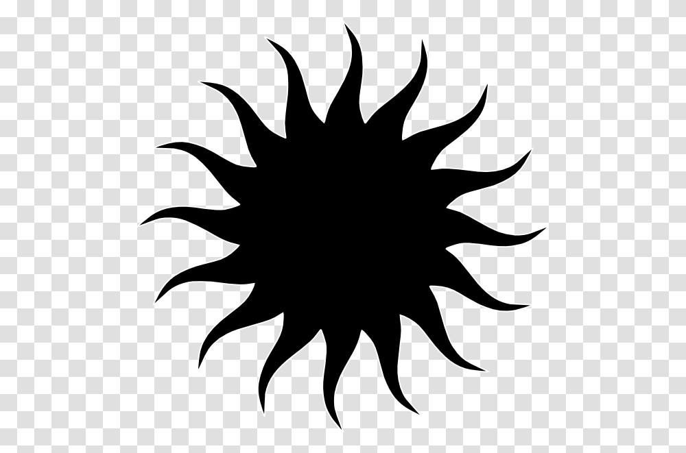 Sun Star Bw Clip Art, Stencil, Silhouette, Antelope Transparent Png