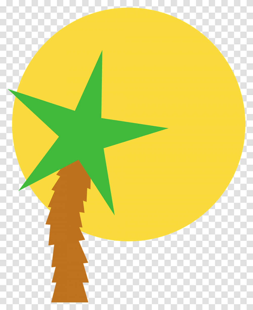 Sun Star Palm Free Vector Graphic On Pixabay Logo Verano, Symbol, Star Symbol, Cross Transparent Png