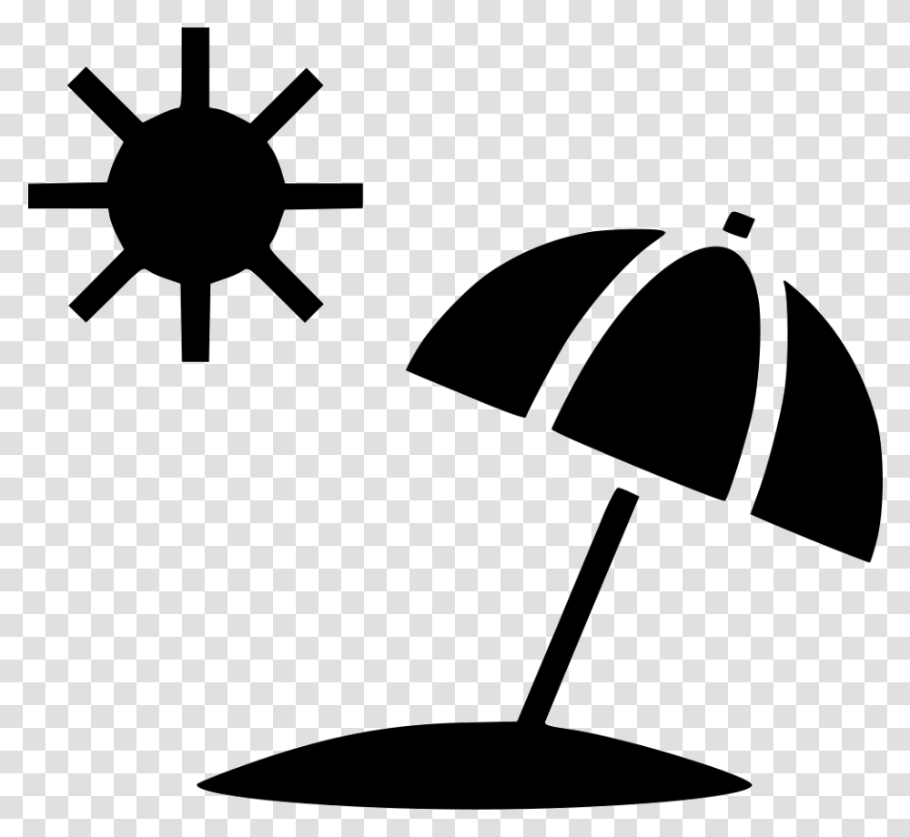 Sun Summer Umbrella Beach Beach Symbol, Canopy, Lamp, Ceiling Fan, Appliance Transparent Png