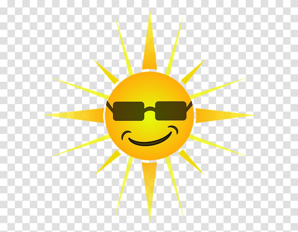 Sun Summertime Summer Face Happy Smile Sunglasses Cool Sun, Outdoors, Nature, Helicopter, Aircraft Transparent Png