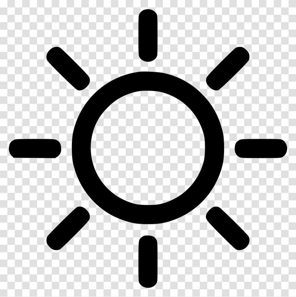 Sun Sunny Day Morning Icon Vector, Stencil, Machine, Appliance, Gear Transparent Png