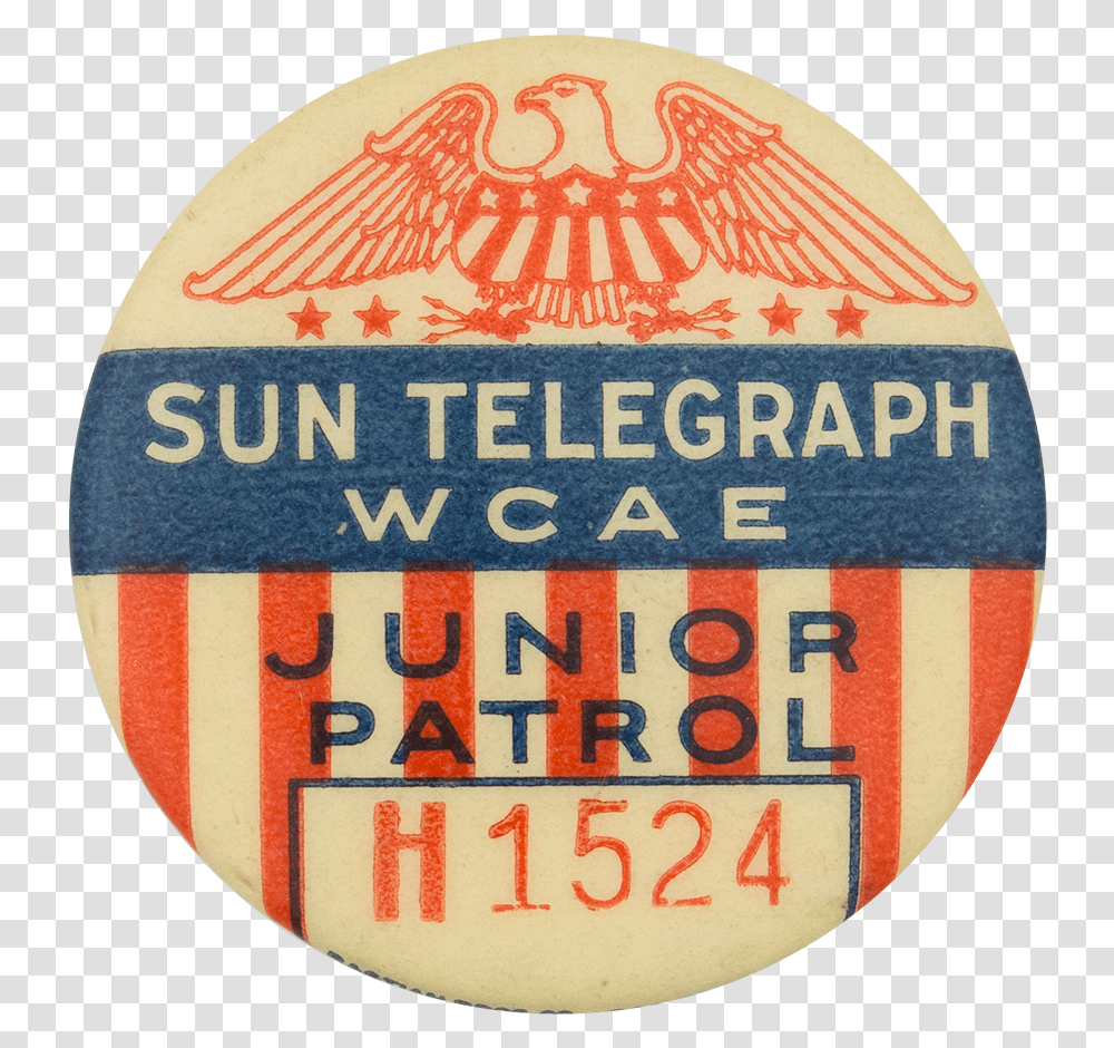 Sun Telegraph Junior Patrol Club Button Museum, Logo, Trademark, Badge Transparent Png