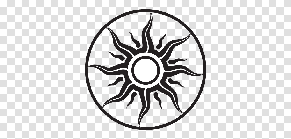 Sun Tribal Style Art Fan Icon Background, Emblem Transparent Png