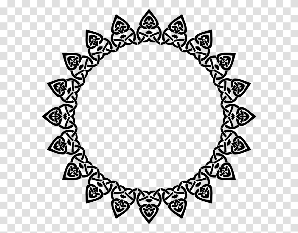 Sun Tribal Triangles Circle Round Frame Border Geometri, Gray, World Of Warcraft Transparent Png