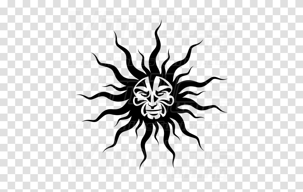 Sun Tribal Vector Face Tatto, Number, Alphabet Transparent Png