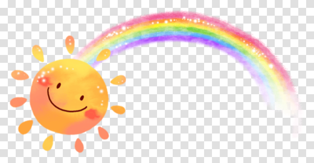Sun Watercolour Clipart, Outdoors, Nature, Sky, Rainbow Transparent Png
