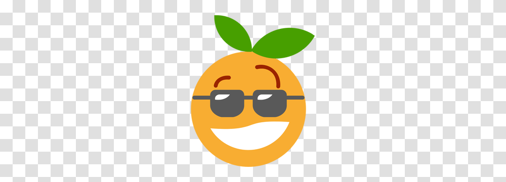 Sun Wearing Sunglasses Clipart, Plant, Label, Fruit, Food Transparent Png