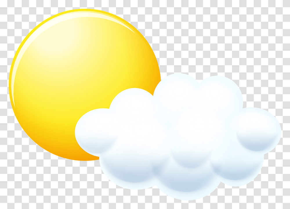 Sun With Cloud Clipart Background, Nature, Sphere Transparent Png