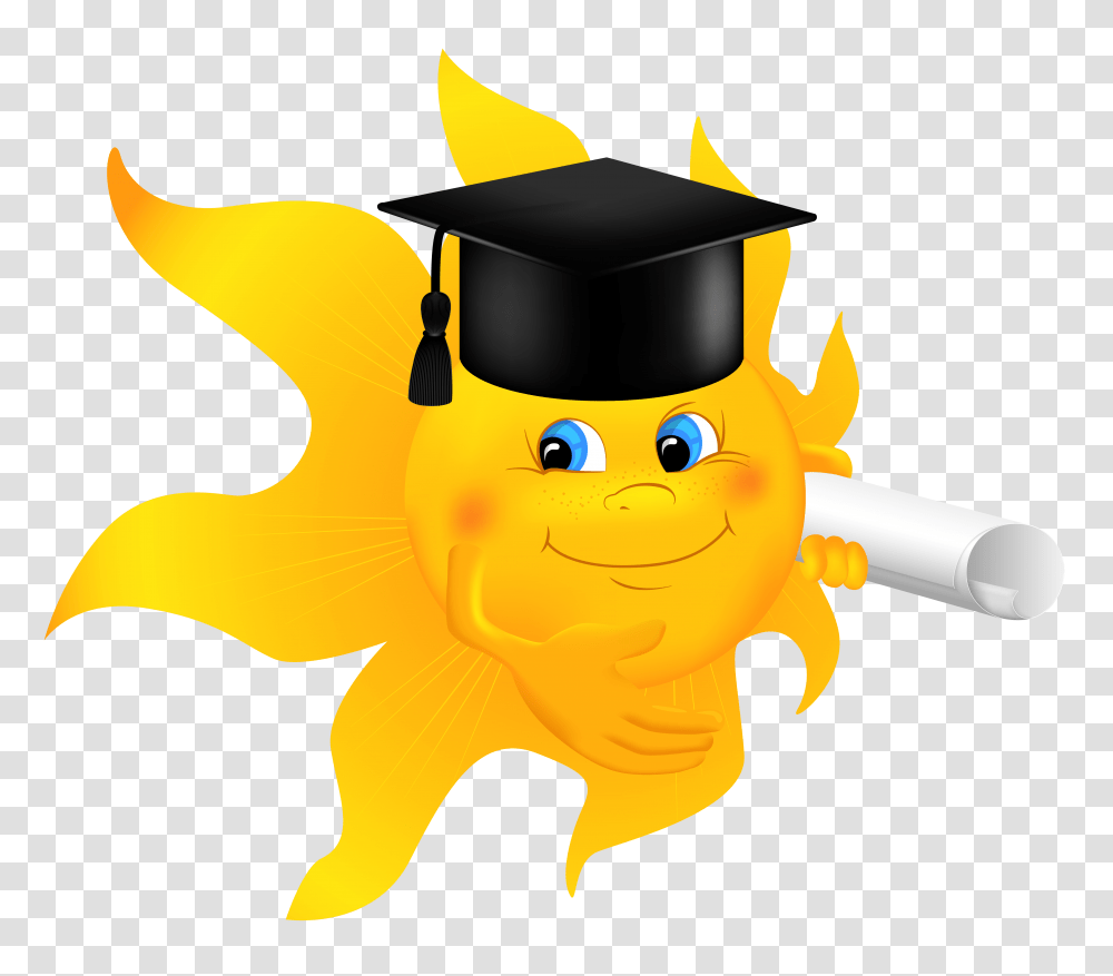 Sun With Diploma Clipart, Toy, Graduation Transparent Png