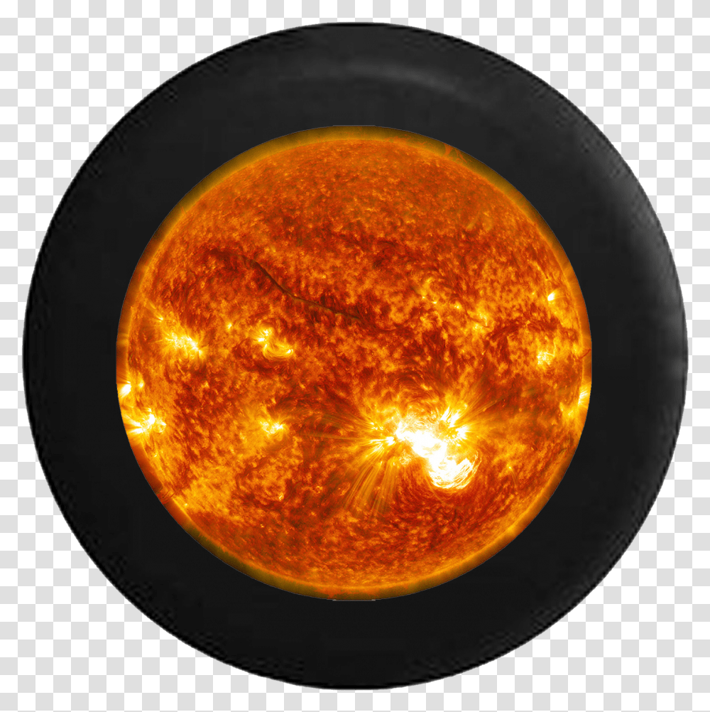 Sun With Solar Flares Jeep Camper Spare Source Of Light And Heat, Moon, Outer Space, Night, Astronomy Transparent Png