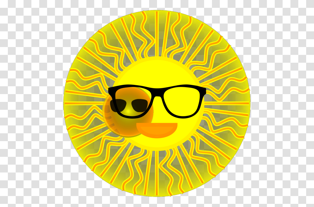 Sun With Sunglasses Icons Circle, Outdoors, Meal Transparent Png