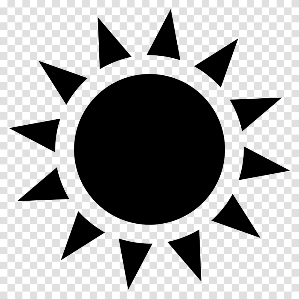 Sun With Sunrays Icon Free Download, Star Symbol, Emblem, Outdoors Transparent Png