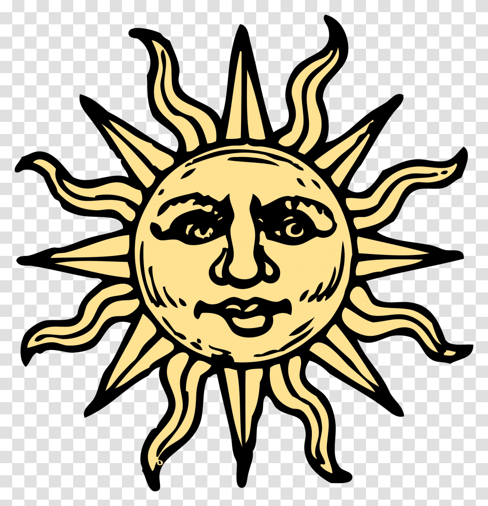 Sun Woodcut Icons, Logo, Trademark, Emblem Transparent Png