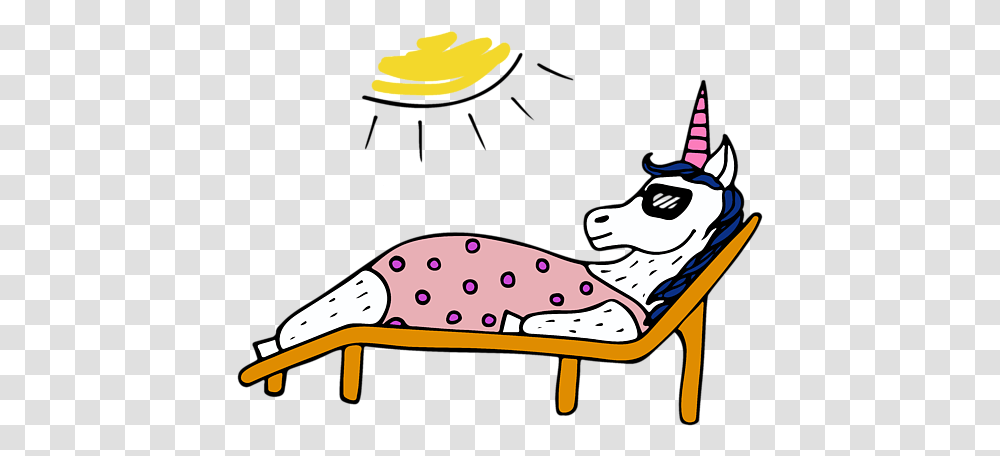 Sunbathing Unicorn, Furniture, Animal, Chair Transparent Png