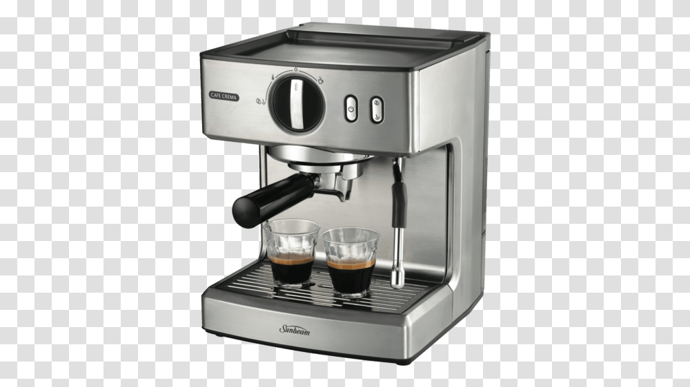 Sunbeam Cafe Crema Espresso Coffee Machine, Coffee Cup, Beverage, Drink, Mixer Transparent Png