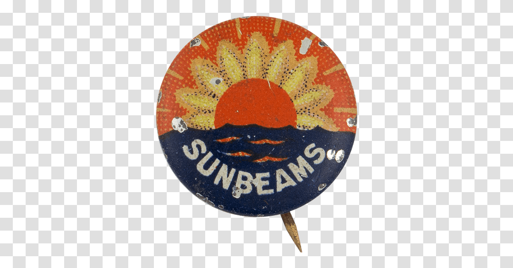 Sunbeams Sunflower Busy Beaver Button Museum Badge, Logo, Symbol, Trademark, Rug Transparent Png