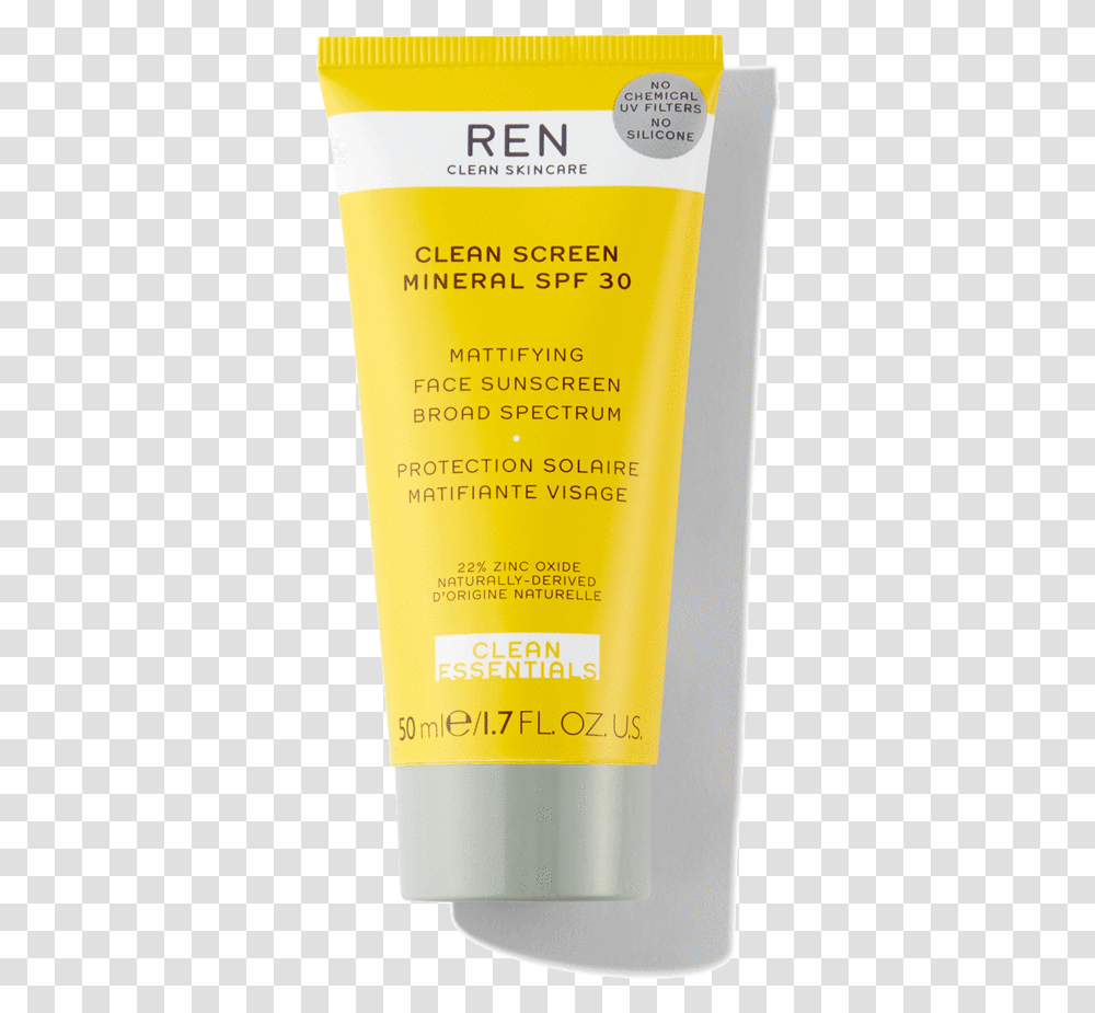 Sunblock Clipart Ren Clean Screen Mineral Spf, Sunscreen, Cosmetics, Bottle, Book Transparent Png
