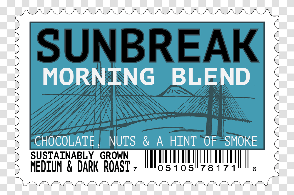 Sunbreak Morning Blend - Trailhead Coffee Roasters Smoke, Postage Stamp, Poster, Advertisement, Text Transparent Png