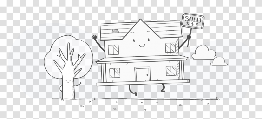 Sundae Homebuyers With Heart We Buy Dated Distressed Cartoon, Housing, Building, Urban, Neighborhood Transparent Png