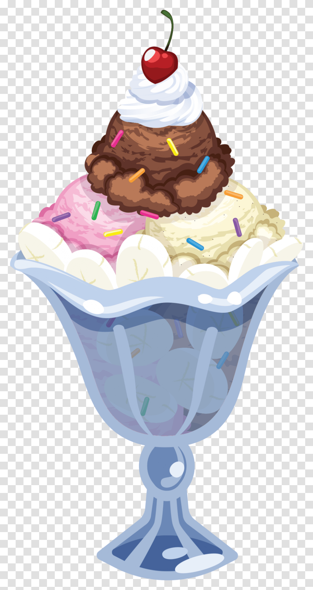Sundae Ice Cream Sundae Illustration, Dessert, Food, Creme, Birthday Cake Transparent Png