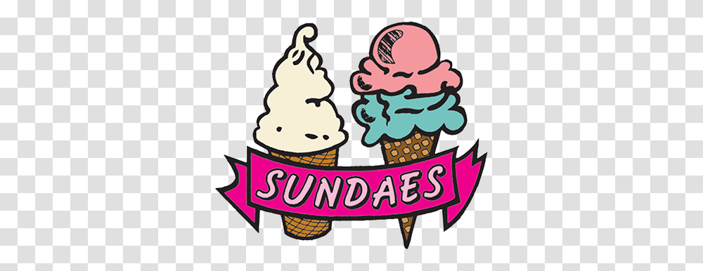 Sundaes Ice Cream, Dessert, Food, Label Transparent Png