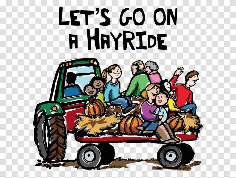 Sunday October 9 At The Home Of Dave Amp Sue Feltman Hayride Clipart, Person, Human, Vehicle, Transportation Transparent Png