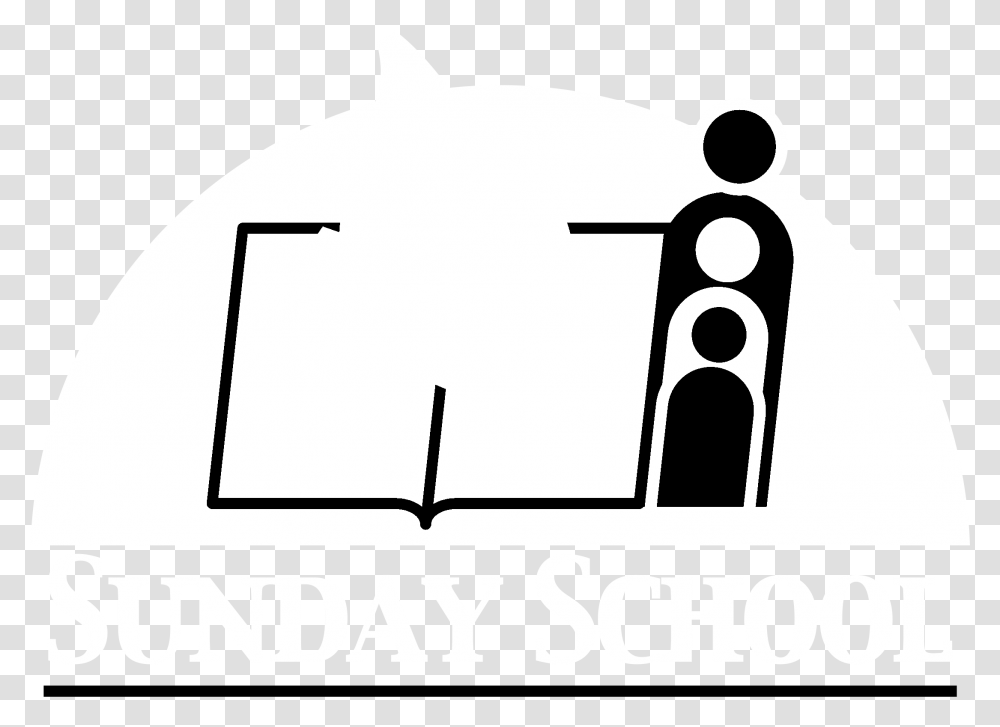 Sunday School Logo Black And White Illustration, Label, Trademark Transparent Png