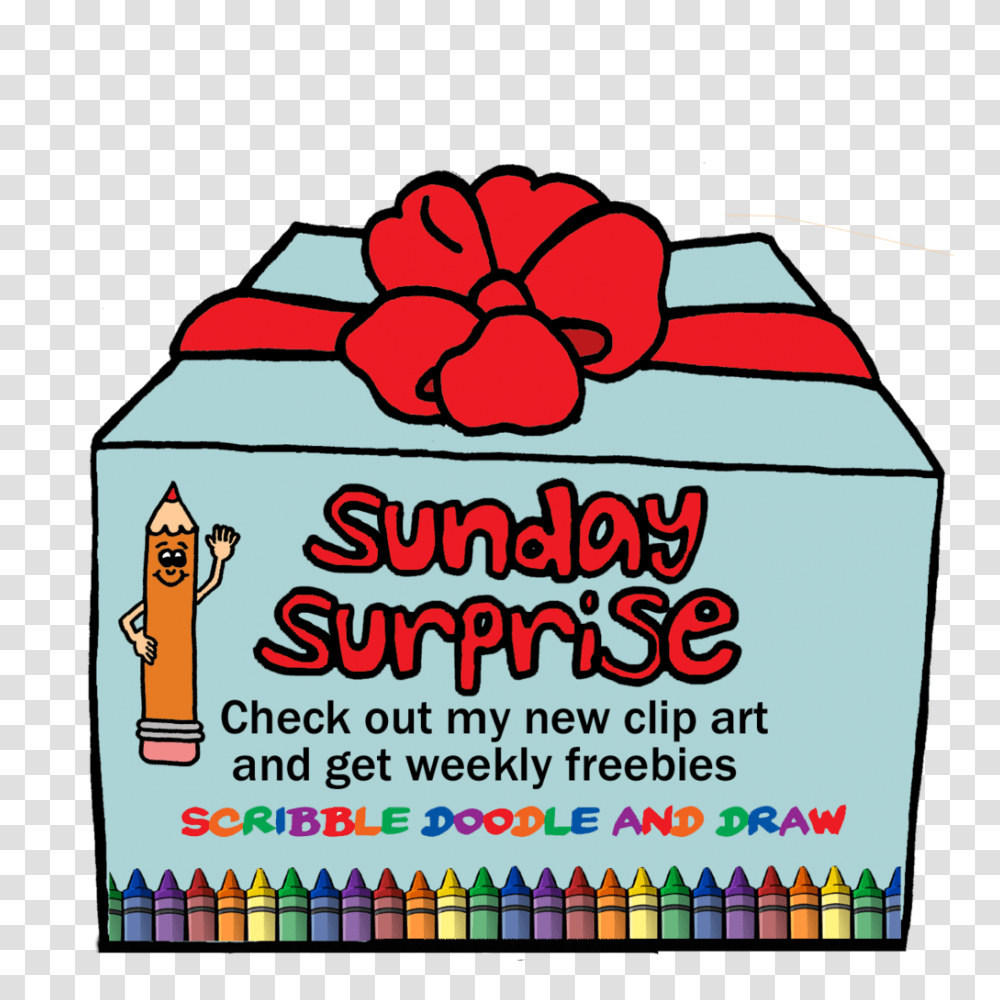 Sunday Surprise Free Clipart Scribble Doodle And Draw, Gift, Paper Transparent Png