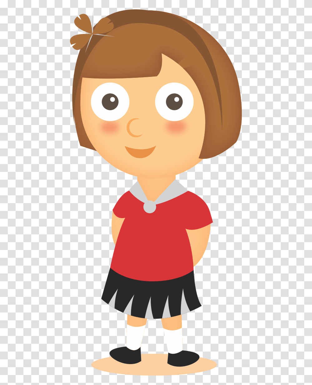 Sunderji Institute Of Open Girl In Red School Uniform Clip Art, Toy, Face, Person, Human Transparent Png