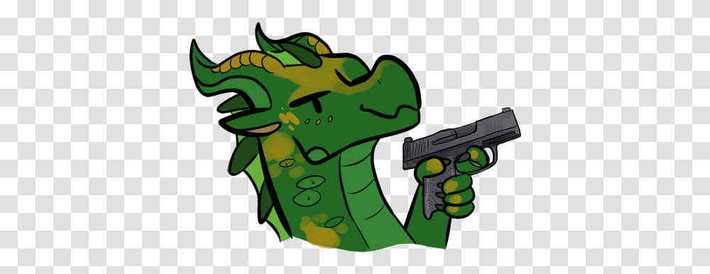 Sundew With A Gun Wingsoffire Sundew Wings Of Fire Memes, Dragon, Weapon, Weaponry, Handgun Transparent Png