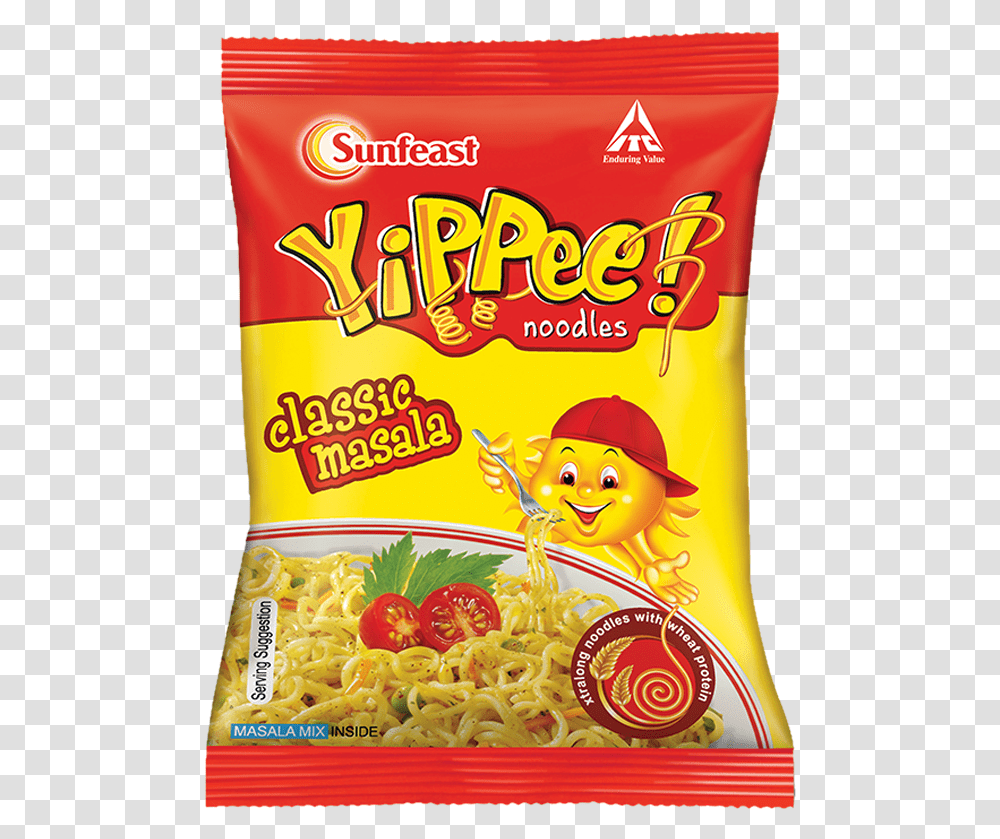 Sunfeast Yippee Noodles Classic Masala, Pasta, Food, Snack, Macaroni Transparent Png